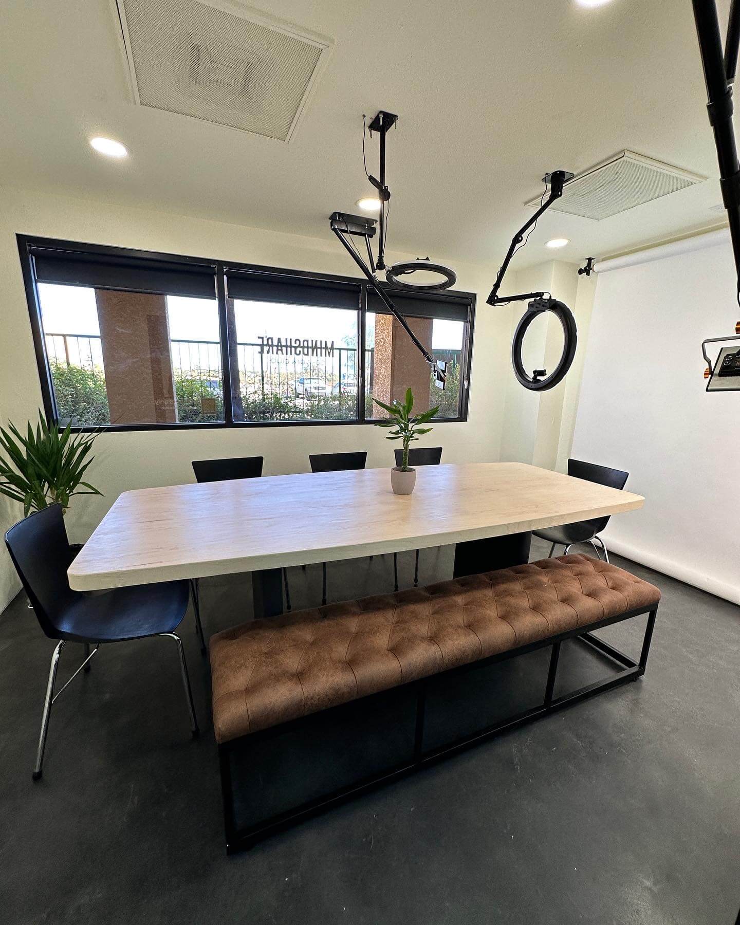 inside the podcast studio