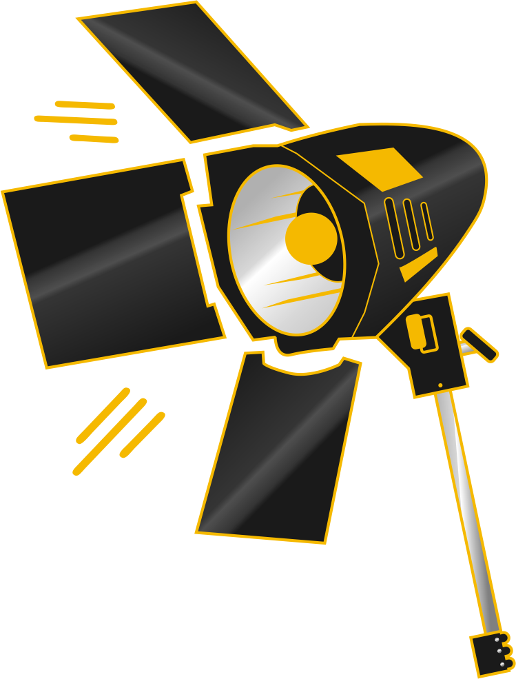 photo studio graphic of a photography light