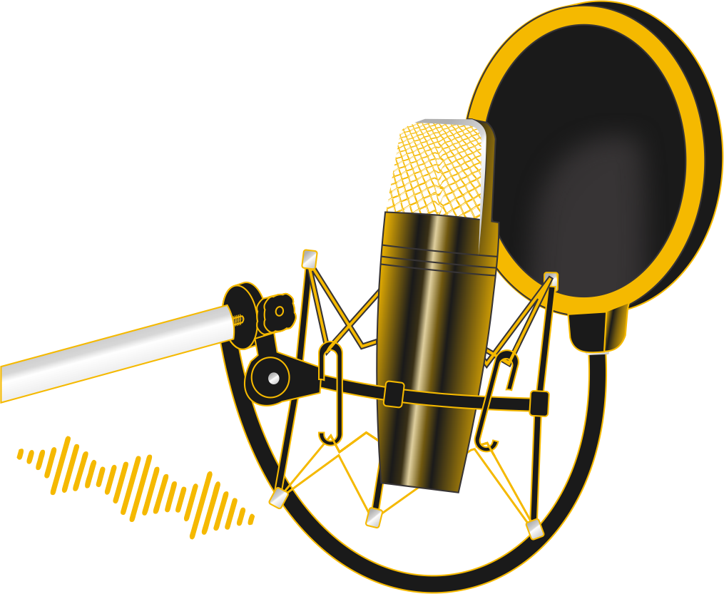 graphic of a podcast microphone